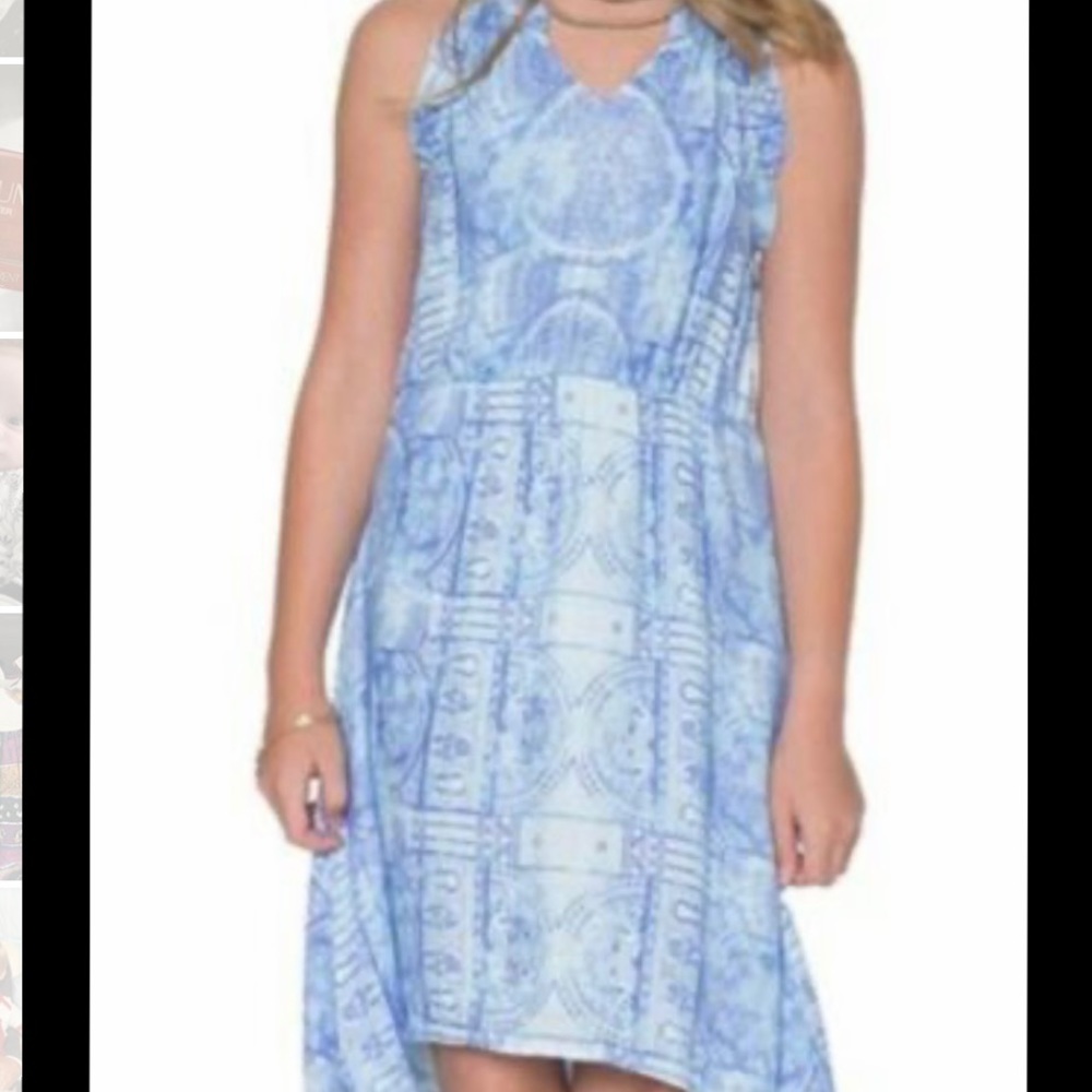 O'Neill Big Girl's Dress Ruffle V-Neck High-Low M